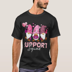 Funny Gnomies Gnomes Support Squad Breast Cancer A T-Shirt