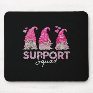 Funny Gnomies Support Squad Breast Cancer Mouse Pad