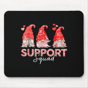Funny Gnomies Support Squad Ribbon Heart Disease A Mouse Pad