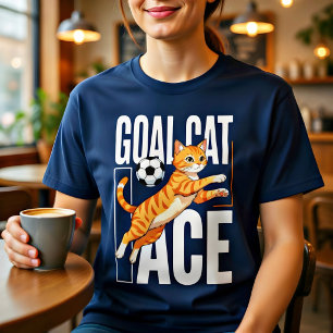 Funny Goal Cat Soccer Tee – Gift for Football Fans