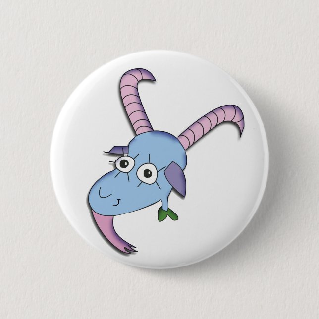 Funny Goat 6 Cm Round Badge (Front)