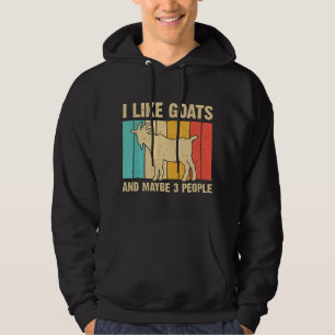 Funny Goat Art For Men Women Farming Goat Lover St Hoodie