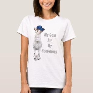 Funny Goat Ate My Homework T-Shirt