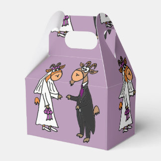 Funny Goat Bride and Groom Wedding Favour Box