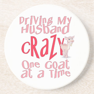 Funny Goat Cartoon (no Horns) Coaster