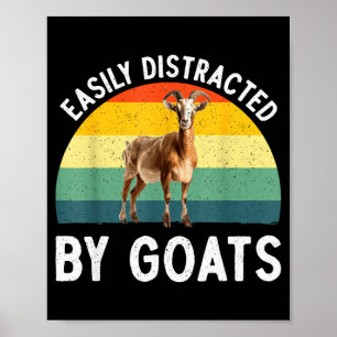Funny Goat Design Men Women Kid Farm Animal Pygmy Poster