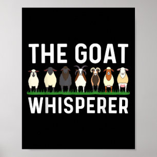 Funny Goat Design Men Women Kid Farm Animal Pygmy Poster