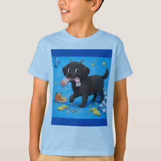 Funny Goat Dog Eats Everything Kids T-Shirt | Ligh