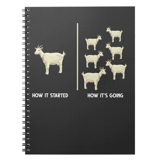 Funny Goat Farmer Humor Farming Notebook (Front)