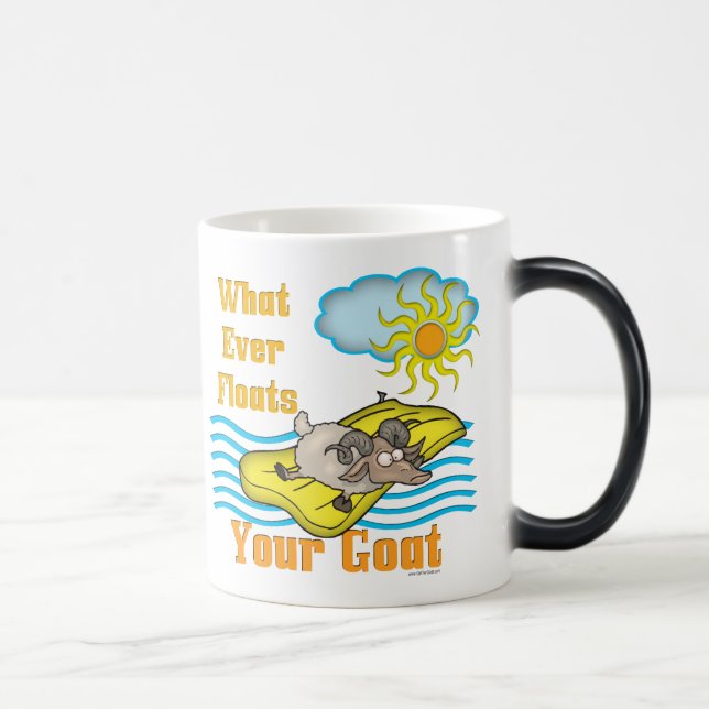 Funny Goat Floats Your Goat Magic Mug (Right)