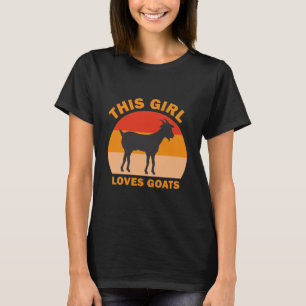 Funny Goat For Girls Kids Farm Animal Lover Goat T-Shirt