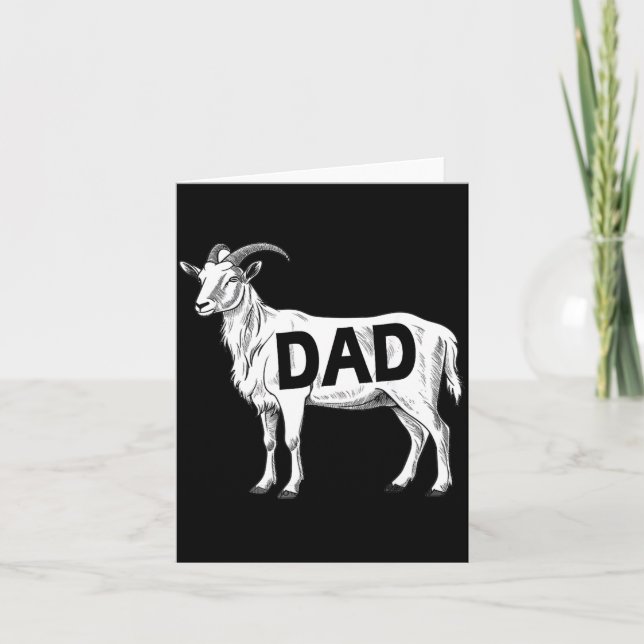 Funny Goat Gift Dad Sarcastic Graphic  Card (Front)