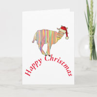 Funny Goat Happy Christmas
