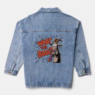 Funny Goat Meme – "What the BAAA?" Hilarious Anima Denim Jacket