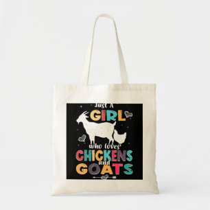 Funny Goat Only a Girl who loves goats Funny Farme Tote Bag