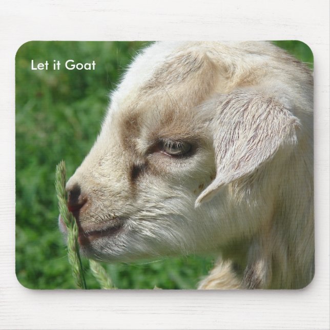 Funny Goat Parody, Cute Goat Kid Mouse Pad (Front)