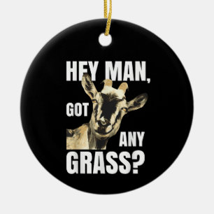 Funny Goat Pun Farm Animal Meme Gift for Goat Love Ceramic Tree Decoration
