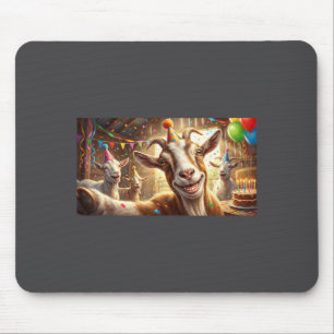 Funny Goat Selfie Birthday Party Cute Farm Animal  Mouse Pad