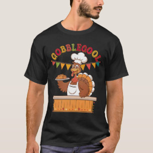 Funny Gobblegool Turkey Chef Thanksgiving Festive T-Shirt