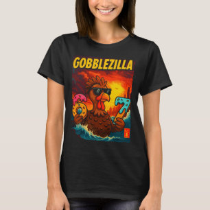 Funny Gobblezilla Meme Thanksgiving And 6-7 Christ T-Shirt