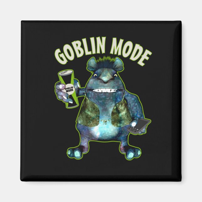 Funny Goblin Mode Lazy Troll Slobbin Antisocial  Magnet (Front)