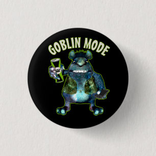 Funny Goblin Mode Lazy Troll Slobbin Antisocial T 3 Cm Round Badge