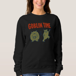 Funny Goblin Time Quirky Mushroom Sweatshirt