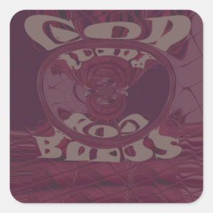 Funny God Bless  kenya  Hakuna Matata Giraffes wov Square Sticker