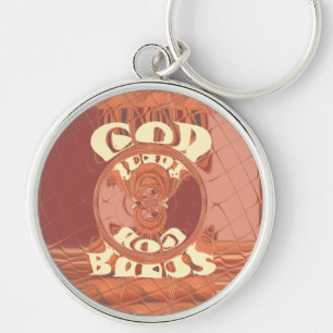 Funny God Bless You Golden  kenya  Hakuna Matata G Key Ring