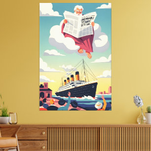Funny God themed  Canvas Print