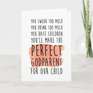 funny godmother / godfather / godparents card