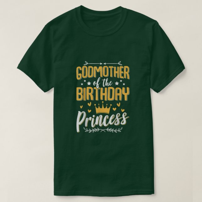 Funny Godmother Of The Birthday Princess  T-Shirt (Design Front)
