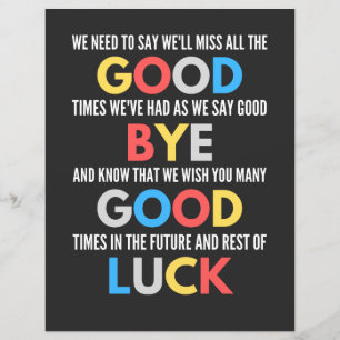 Funny Going Away Farewell