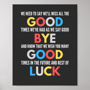 Funny Going Away Farewell Poster