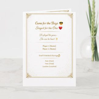 Funny Gold Wedding Invitation Template | Modern Ed