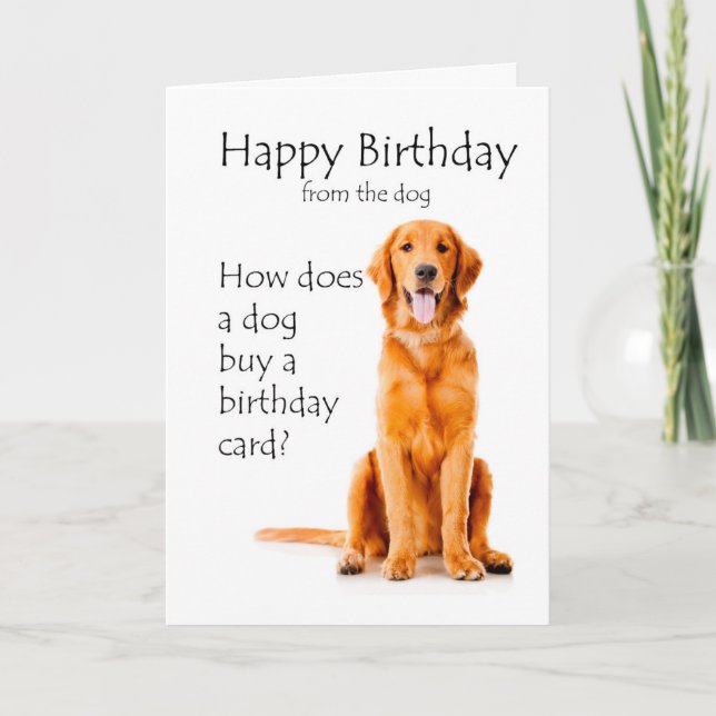 Funny Golden Birthday Card (Front)