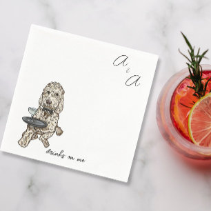 Funny Golden Doodle Cocktail Napkin