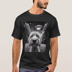 Funny Golden Doodle Selfie UFO Encounters for Dog  T-Shirt