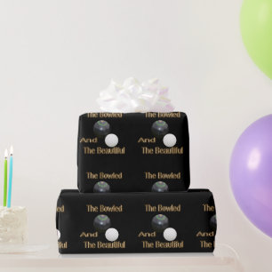 Funny Golden Lawn Bowls Bowled Beautiful Design, Wrapping Paper