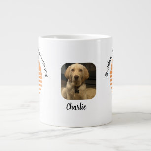 Funny Golden/ Orange Add photo Personalise Large Coffee Mug