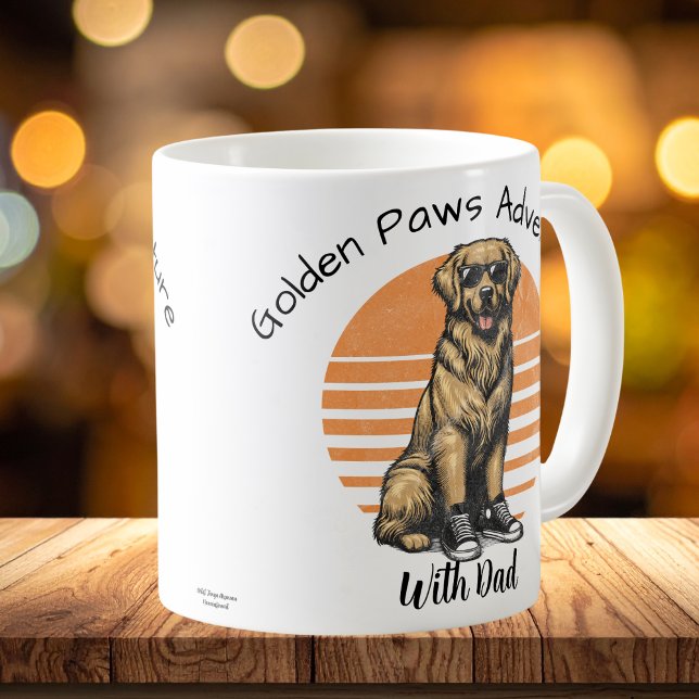 Funny Golden/ Orange Paws Adventure Sun glasses Coffee Mug (Creator Uploaded)