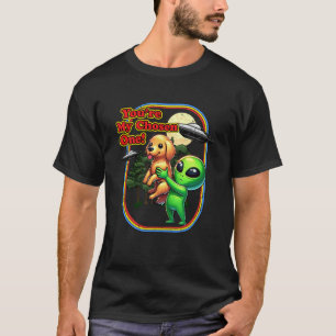Funny Golden Retriever Alien You're Chosen One UFO T-Shirt