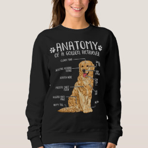Funny Golden Retriever Anatomy Dog Sweatshirt