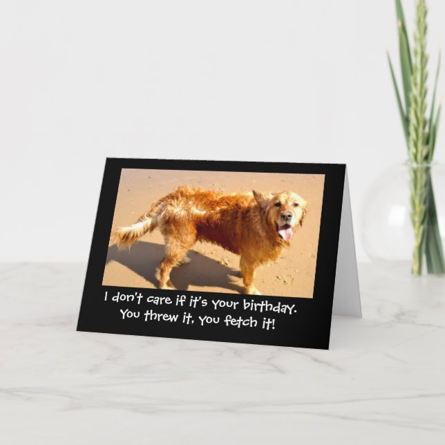 funny golden retriever card (Front)