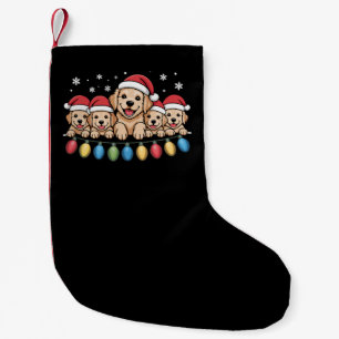 Funny Golden Retriever Christmas Puppy Dog  Small Christmas Stocking