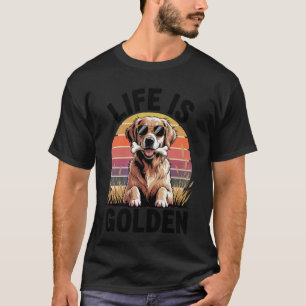 Funny Golden Retriever Dog Dad Veterinarian Life I T-Shirt