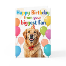 Funny Golden Retriever Dog Happy Birthday 