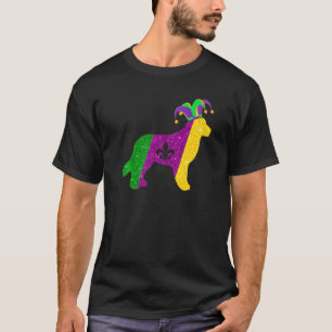 Funny Golden Retriever Dog Mardi Gras Party Mask B T-Shirt