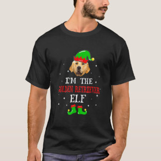 Funny Golden Retriever Elf Christmas Dog Dad Dog M T-Shirt