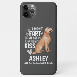 Funny Golden retriever Fart Kiss Cool Dog Lover Case-Mate iPhone Case